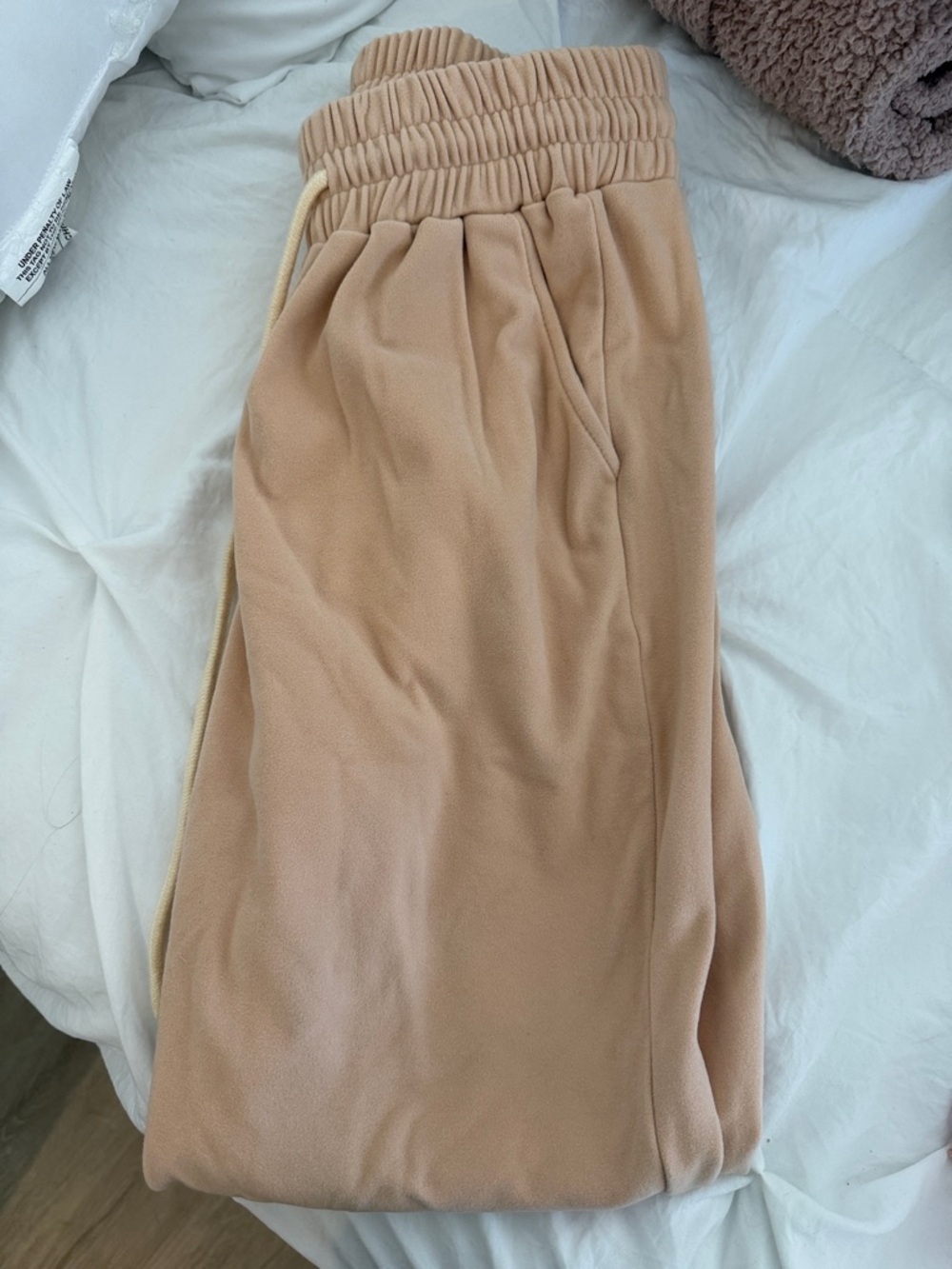Comfort Fleece Drawstring Sweatpants in Camel